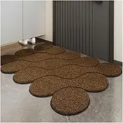 Floor Mat Entrance Door Dirt Door Mat Rug Front Doormat Indoor Outdoor Mat Shoes Rug Irregular Carpet(Brown,60x90 cm)