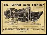 1907 Bidwell Bean Thresher NEW Metal Sign: Batavia, New York
