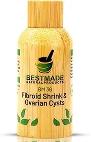 BestMade Natural Products Fibroid Shrink & Ovarian Cysts Bm36 30 Ml Aids In Shrinking Fibroids & Ovarian Cysts, Helps Normalize Estrogen Levels & Prevent Regrowth, Menstrual Pain & Painful Intercourse