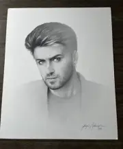 George Michael Lithograph by Gary Saderup, 20x24”