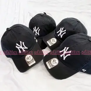 glitter。47Brand 47 MLB New York Yankees NY 紐約 洋基隊 黑色 老帽