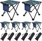 6 Pack Camping Stool, 13 Inch Portable Folding Stool with Carry Bag Collapsible
