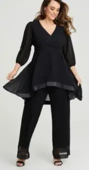 NWT ~ ts TAKING SHAPE [sz 20] black Leanne Derby Tunic top $170