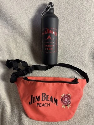 Whiskey Promo Lot Jim Beam Peach Jack Daniels Bourbon Gift Liquor Fanny Pack