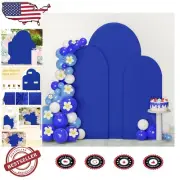 3-Pack Wedding Arch Covers Set (7.2FT, 6.6FT, 6FT) - Elegant Blue Backdrop