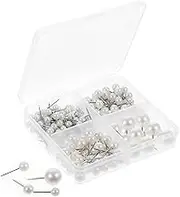 GANAZONO 200Pcs Pearlized Board Pins Straight Pins for DIY Crafts Cork Board and Bulletin Board Use for Creative Projects and Pinning with Style