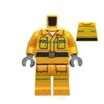 公主樂糕殿 LEGO 60215 城市CITY 消防人員 服裝 亮橙色 身體+腳 973PB3384C01 A157