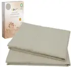 100% Organic Cotton Queen/Standard Pillow Case Set of 2 - Authentic GOTS Cert...