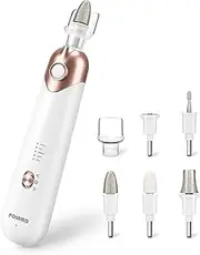 POLAMD Cordless Manicure and Pedicure Set, Rechargeable Electric Nail Files, 5-speed, LED Light, Durable Attachments, Excellent Home Use Electric Nail Drill for Cuticles Hard Skin Removal