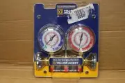 Yellow Jacket 42001 Manifold W/ 3-1/8" Color-Coded Gauges (Clamshell))