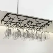 Wine Glasses Holder Bartender Stemware Hanging Rack Under Cabinet Stemware
