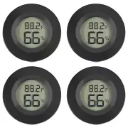 4Pcs Mini Hygrometer Thermometer Digital LCD Monitor Indoor/Outdoor Humidity Met