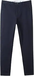[Generic] Men's Slim Fit Twill Work Pant Casual Stretch Chino Pant Men Flat Front Skinny Tapered Trousers with Pockets
