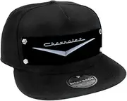 [Buckle-Down] Snapback Hat-1955-57 Chevrolet V Emblem Black/Silver