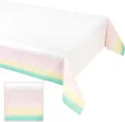 Talking Tables Pastel Pink Disposable Paper Table Cover Tablecloth For Girls Bir