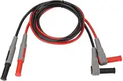 4mm Banana Plug Test Line, Injection Molded Right Angle to Straight Multimeter Wire Cable for Electronics Testing