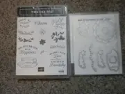 Stampin' Up Retired Photopolymer Stamp Set Time for Tea Bundle