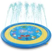 Large Sprinkler for Kids Inflatable Splash Pad Outside Play Mat Summer Water Fun