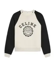 blason loose sweatshirt IN cotton fleece XS,L Beige/Black