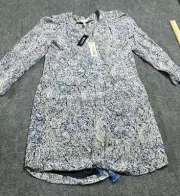 Rebacca Taylor Exclusive Saks Fifth Avenue Blue/Pink Print Dress size 4