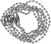 [NUOBESTY] 20Pcs Nickel Plated Ball Chain Necklace with Silver Tone Connectors for Keychains Tags and Crafts Durable Ball Chains