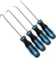 MichaelPro MP002006 4-Piece Precision Mini Pick & Hook Set – Assortment of Straight, Angled, Degree Pick and Hook Tools Suitable for Mechanics, Automotive and Daily