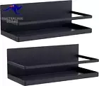 2 Pack Magnetic Spice Rack, Magnetic Shelf, Easy to Install on the Side of Refri