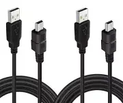 2 Pack 10FT USB Controller Charging Cable for Sony Playstation PS3 PS Move