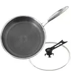 12.6 inch Stainless Steel Pan Deep Cook Fryer Pot Frying Basket Kitchen Cookware