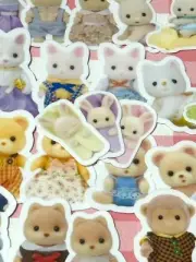 Calico Critters 5, 40 pcs, Sylvanian Families, Japanese Toys, stickers