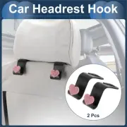 2 Pcs Universal Car Seat Headrest Hook for Hanging Purses Pink 2.4"x1.26"