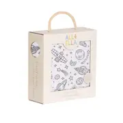 Organic jersey fitted co-sleeper sheet - Outer Space