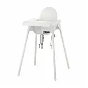 ANTILOP highchair with tray, white/white