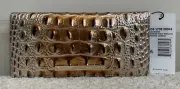Brahmin Melbourne ADY Bifold Wallet MACCHIATO OMBRE Gold Silver Metallic NWT