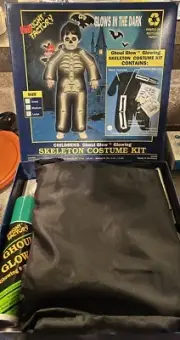 Vintage Children’s Glow In The Dark Skeleton Costume Sz Large 12-14
