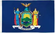"NEW YORK" flag 3x5 ft polyester banner sign state NY NYC Excelsior