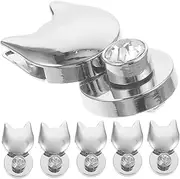 OHPHCALL 6pcs Cat Shape Bag Locks Durable Decorative Purse Claps for Handbags Easy to Install Replacement Locks Smooth Opening and Closing for DIY Luggage