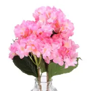Hydrangea Artificial Flowers, 3PCS Faux Hydrangea Flowers Home Decor, Pink