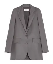Max Mara Collared Button-Up Jacket IT40,IT44,IT42,IT38,IT46 light gray