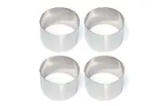 4x Cuisena 9cm Stainless Steel Food Ring Stacker Baking Home Kitchen Moulds SLVR