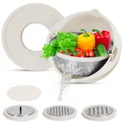 New Stainless Steel Mixing Bowl Set with Colander & Food Strainer Basket