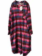 Peter Alexander Women’s Check Flannelette Nightshirt 3+ Size 24-25 RRP $99.95