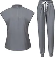 [Tadill] Women Uniform Scrub Set Work Clothing for Pet Shop Beauty Center