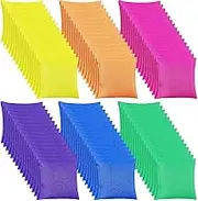 Jenaai 96 Pcs Nylon Bean Bags Colorful Bean Bag, 2.6” x 2.6” Bean Bags for Tossing Bean Bag for Hand Toss Games Party Game Supply Boy Girl Outdoor Family Games Toys (Rainbow Color)