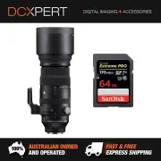 SIGMA 150-600MM F/5-6.3 DG DN OS SPORTS LENS FOR SONY E-MOUNT (4747965) + SD