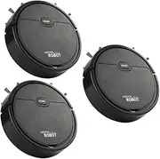 MUCKLILY 3pcs Sweeping Robot Mini Vacuum Cleaner for Home Vacuum Cleaner for Carpet Household Vacuum Cleaners Robot Cleaner Vacuum Floor Cleaner Auto Vacuum Vaccum Cleaners Black Plastic