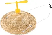 Adjustable Dragonfly Hat for Small Dogs and Cats Portable Straw Woven Sun Hat for Pets Year Use Adorable Design with Adjustable String for Cosplay and Outdoor Fun