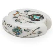 Abalone Shell Coaster Set , Marble Coaster Set , 4.5 Inches Winne Coaster Set