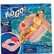 H20 GO Pink Lounge Chair Floating Chair Bestway~New