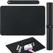 Nail Art Table Mat, Foldable Nail Hand Rest Cushion, Manicure Pad, Soft Microfiber PU Leather Nail Mat, Nail Arm Rest for Acrylic Nails, Nail Table Mat, Desk Pad for